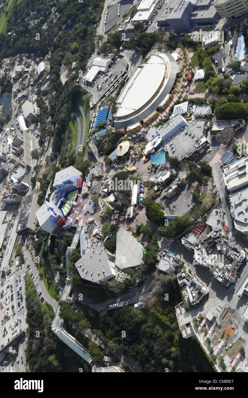 Vista aerea della Universal Studios Hollywood theme park. Los Angeles, California - 23.02.2010 Foto Stock