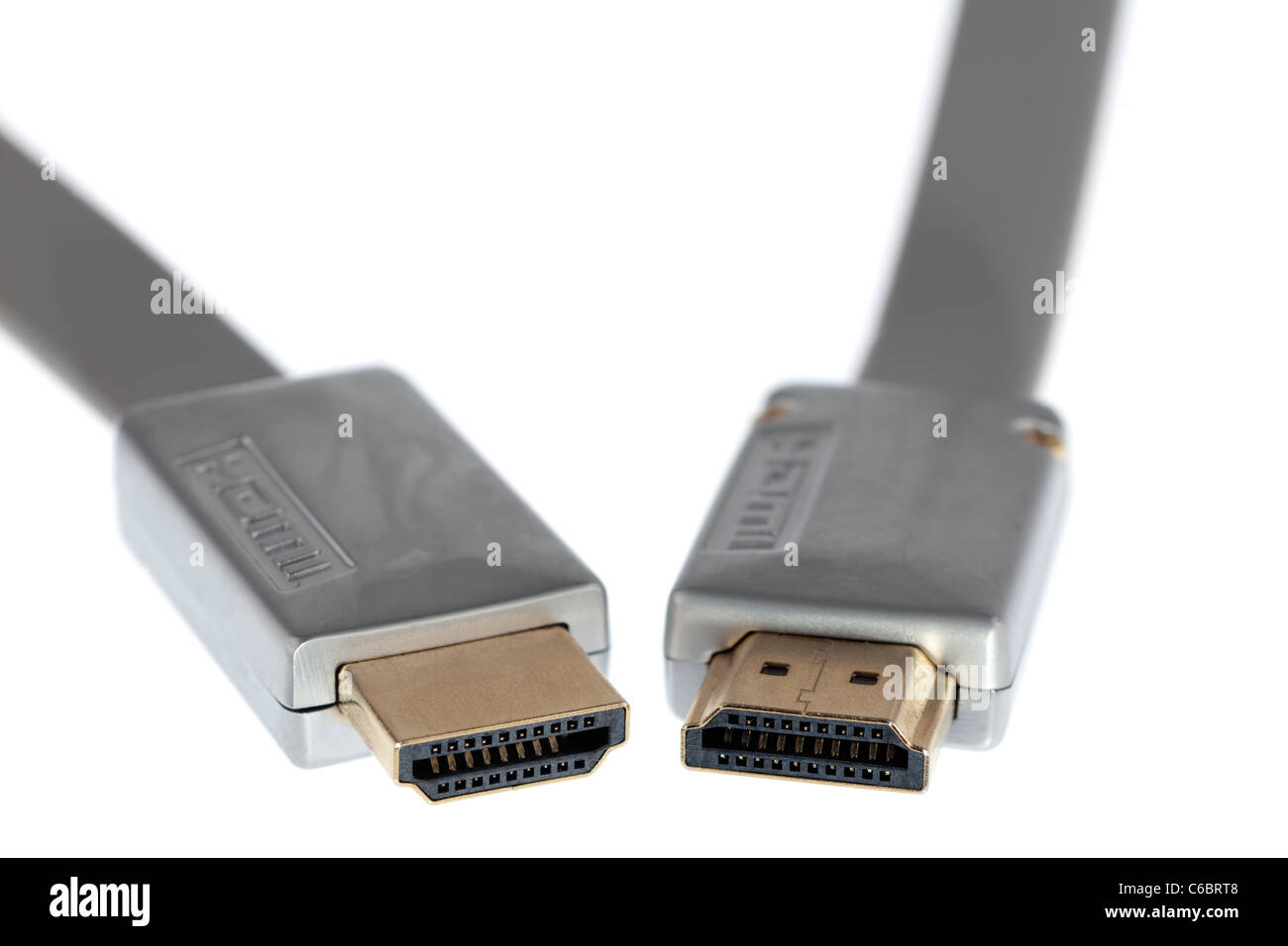 Flat HDMI ad HDMI cavo digitale Foto Stock Flat HDMI ad HDMI cavo digitale Foto Stock