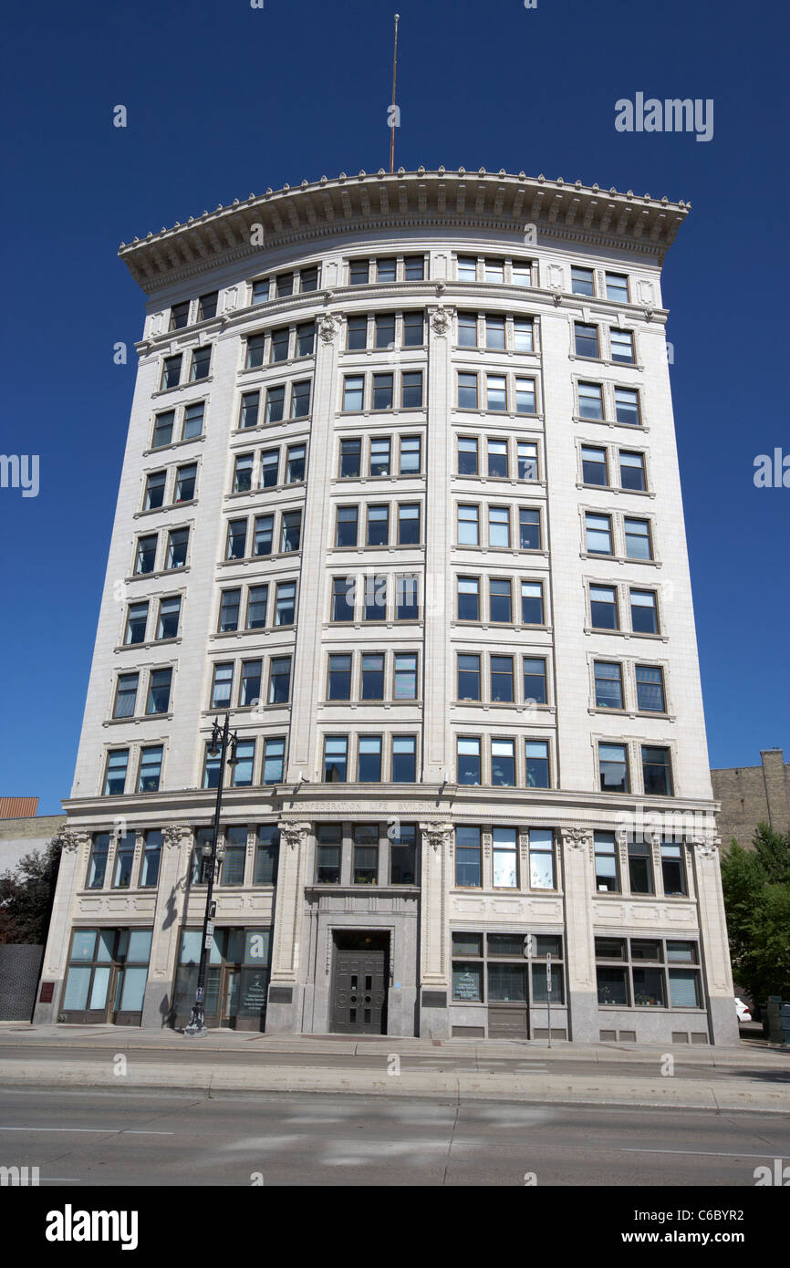 La confederazione life building in downtown Winnipeg Manitoba Canada Foto Stock