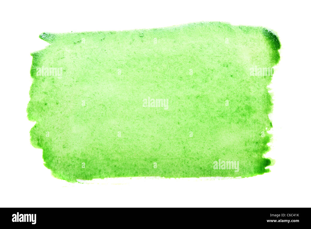 Acquerello verde pennello, può essere utilizzato come sfondo Foto Stock