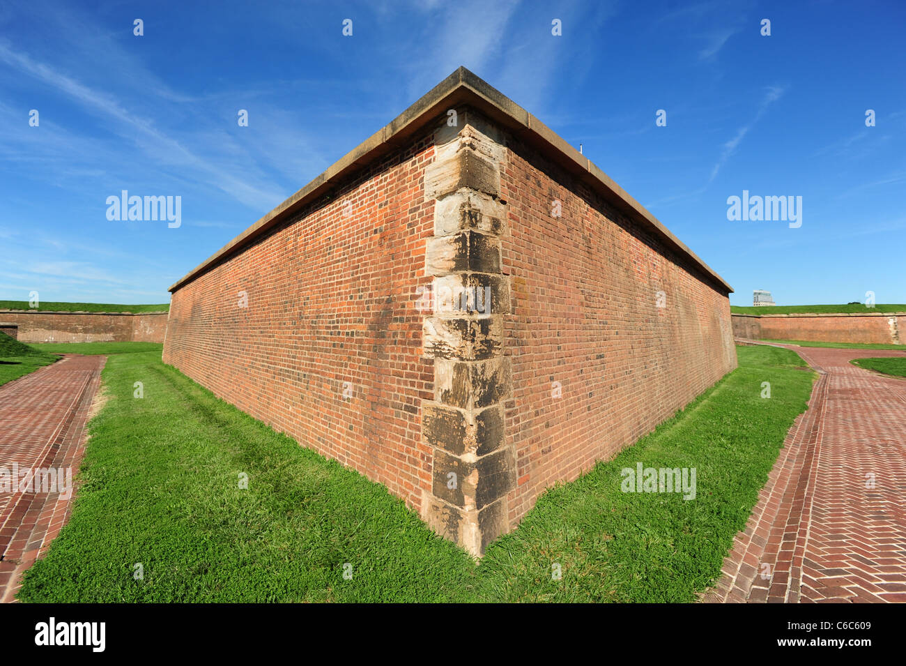 Stati Uniti d'America Baltimore MD Maryland Fort McHenry National Monument e Santuario Storico di servizio del Parco Nazionale Foto Stock