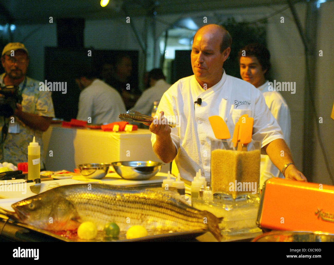 Lo Chef Todd grigio re della cucina ospitato da cucina di design ha ospitato un VIP cook off al Legg Mason Tennis Classic. Foto Stock