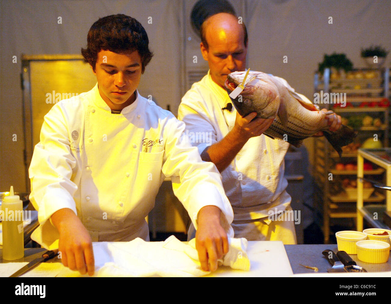 Lo Chef Todd grigio re della cucina ospitato da cucina di design ha ospitato un VIP cook off al Legg Mason Tennis Classic. Foto Stock