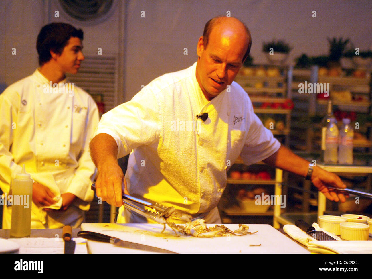 Lo Chef Todd grigio re della cucina ospitato da cucina di design ha ospitato un VIP cook off al Legg Mason Tennis Classic. Foto Stock