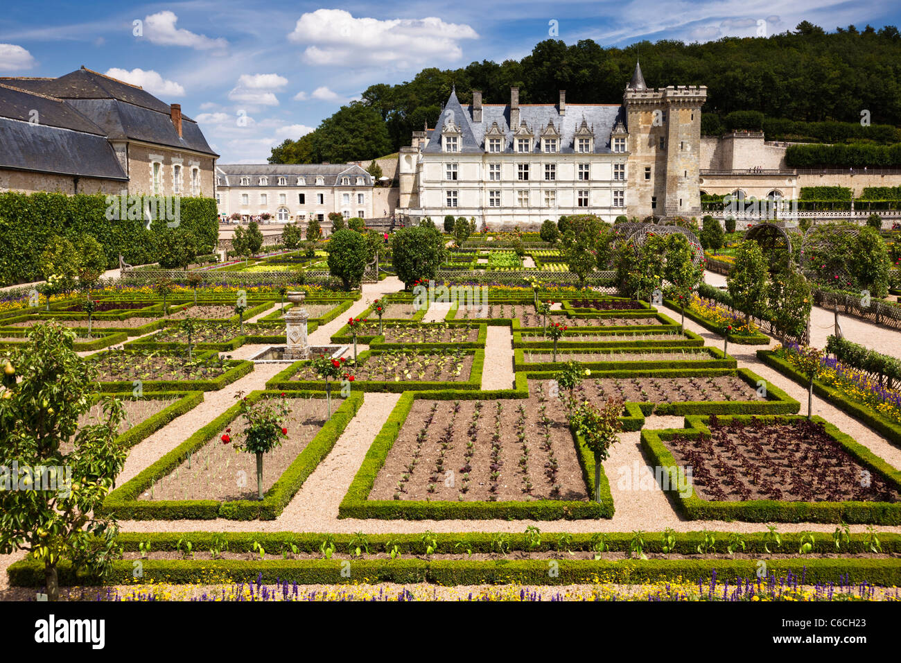 Chateau de Villandry, Indre et Loire, Francia, Europa Foto Stock