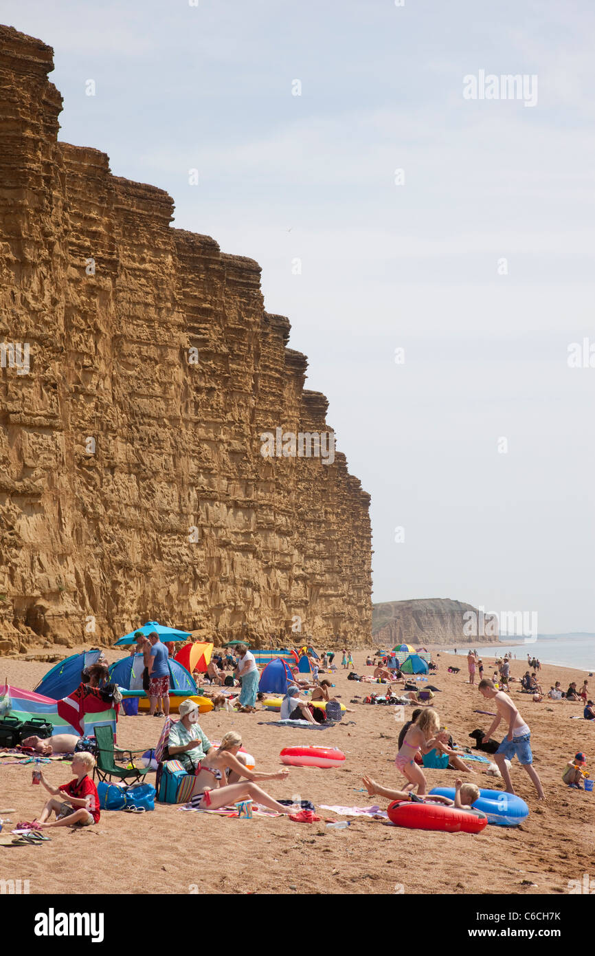 West Bay, precedentemente noto come Bridport porto, situato sul Jurassic Coast in Dorset, Inghilterra. Foto:Jeff Gilbert Foto Stock