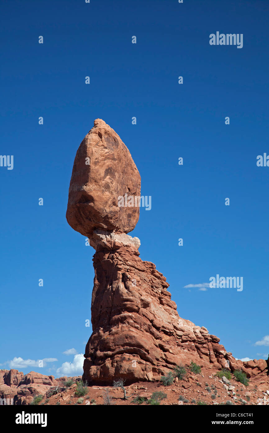 Moab Utah - Equilibrata Rock Arches National Park. Foto Stock