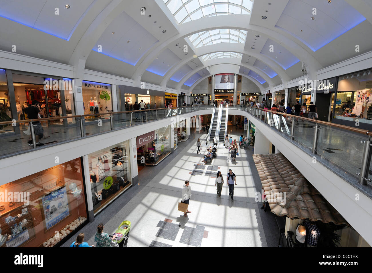 Churchill Square Shopping Centre e Brighton East Sussex. Foto Stock