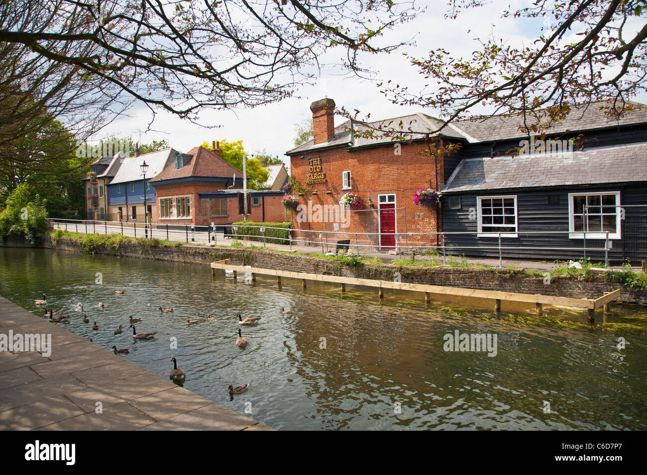 Il vecchio Barge public house a Hertford. Foto Stock