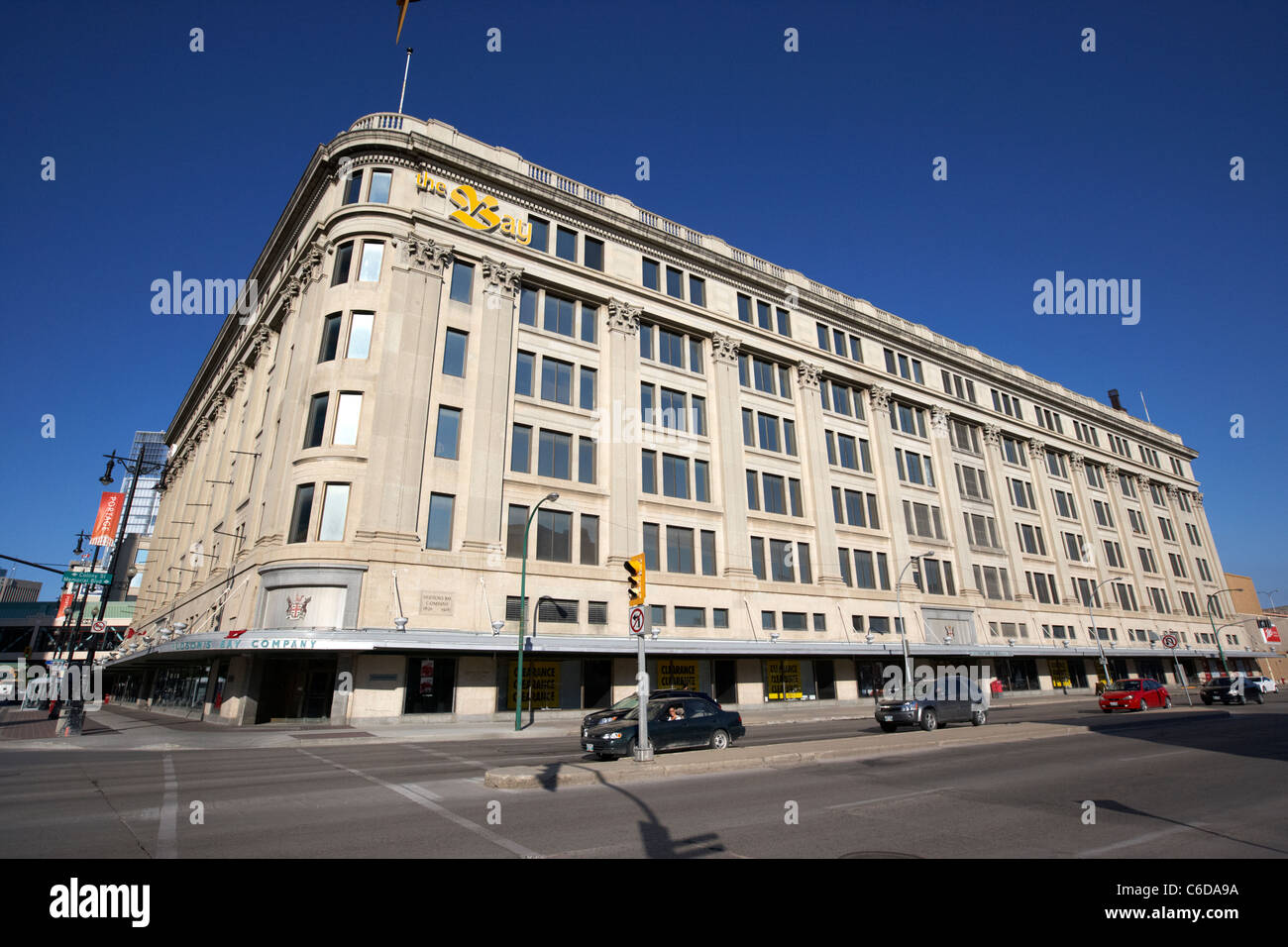La baia della baia di Hudson company department store edificio winnipeg Manitoba Canada Foto Stock