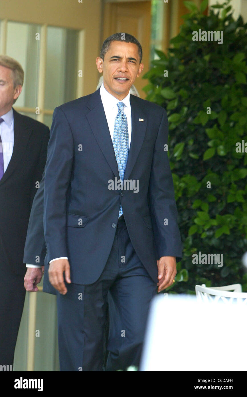 Il presidente Barack Obama svela civile e le indagini criminali nel Golfo del Messico marea nera di Washington DC, Stati Uniti d'America - Foto Stock