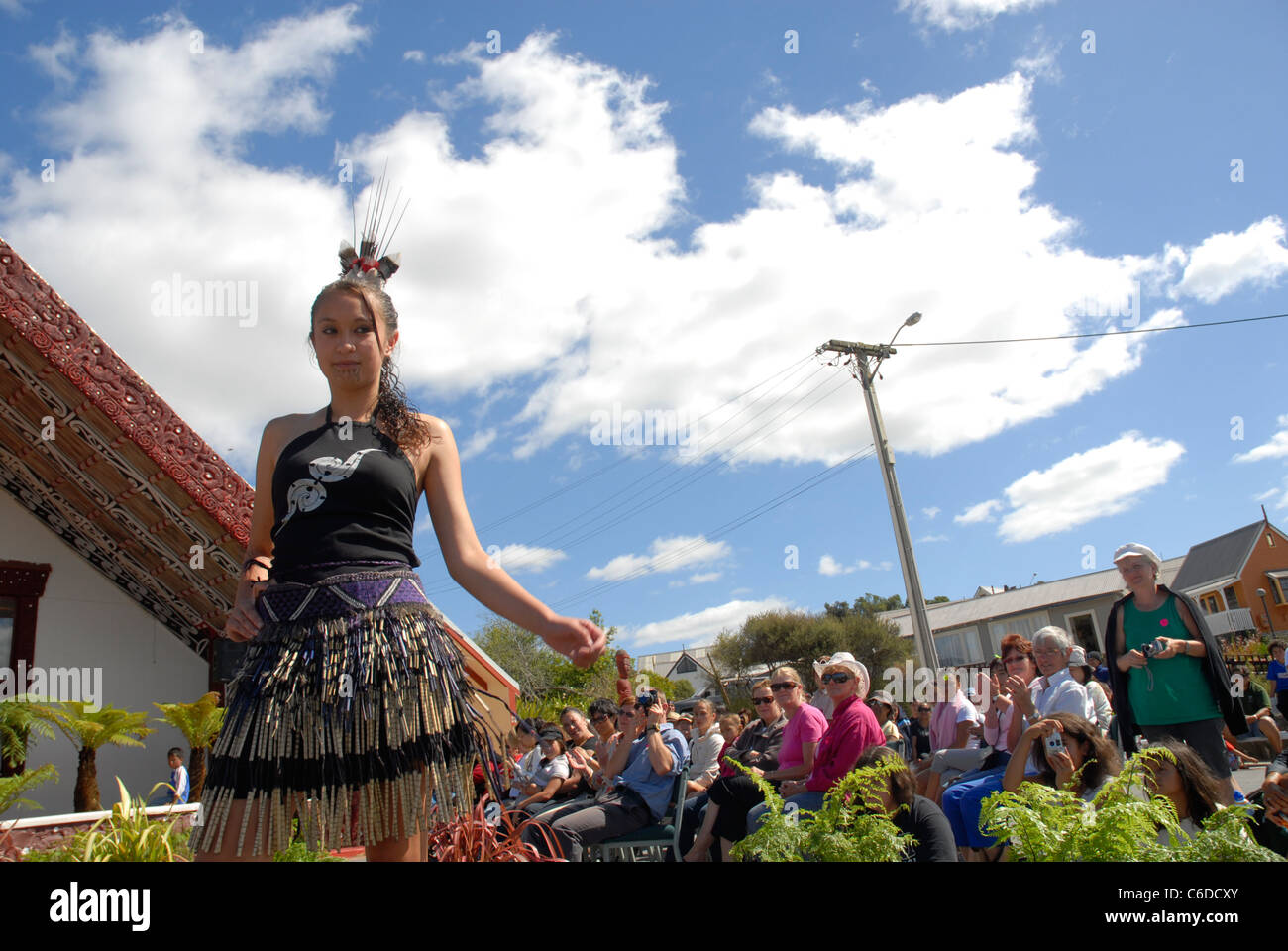 Moda indigeni mostrano Rotorua Foto Stock