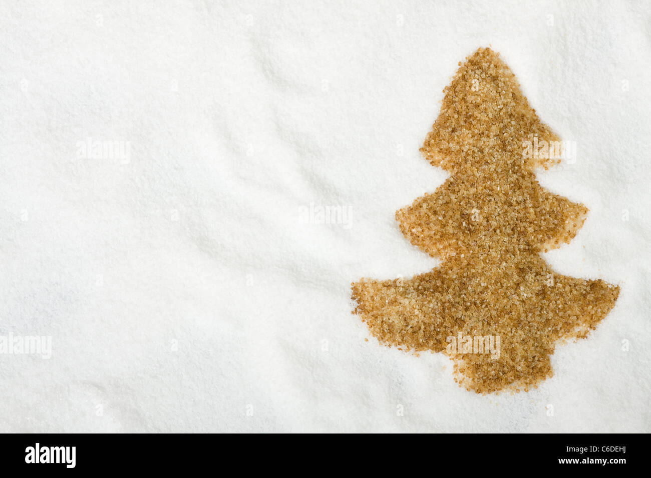 Albero di Natale fatto di cristalli di zucchero in zucchero bianco Foto Stock