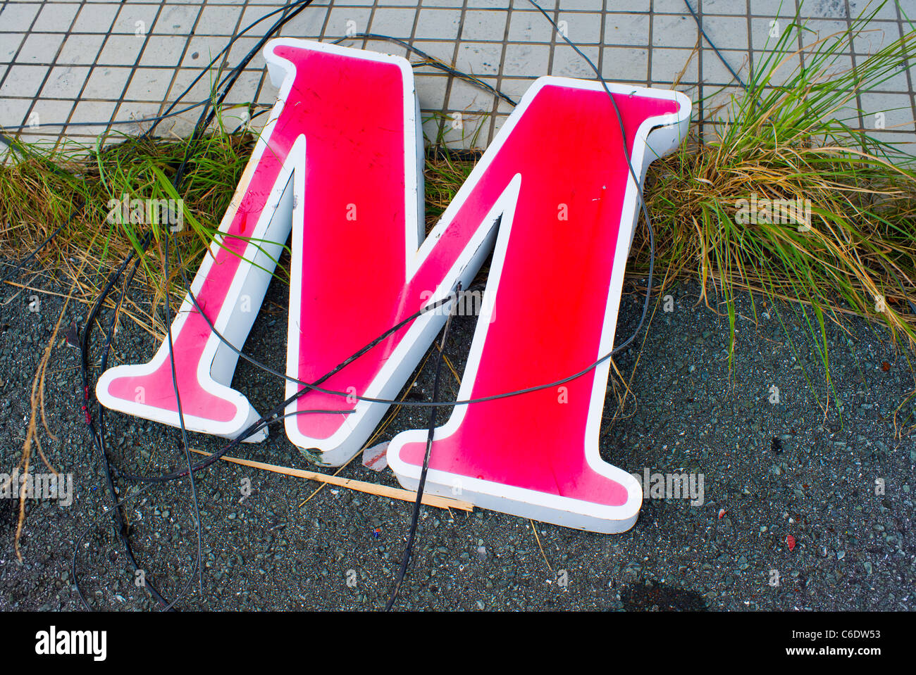 Lettera M Foto Stock