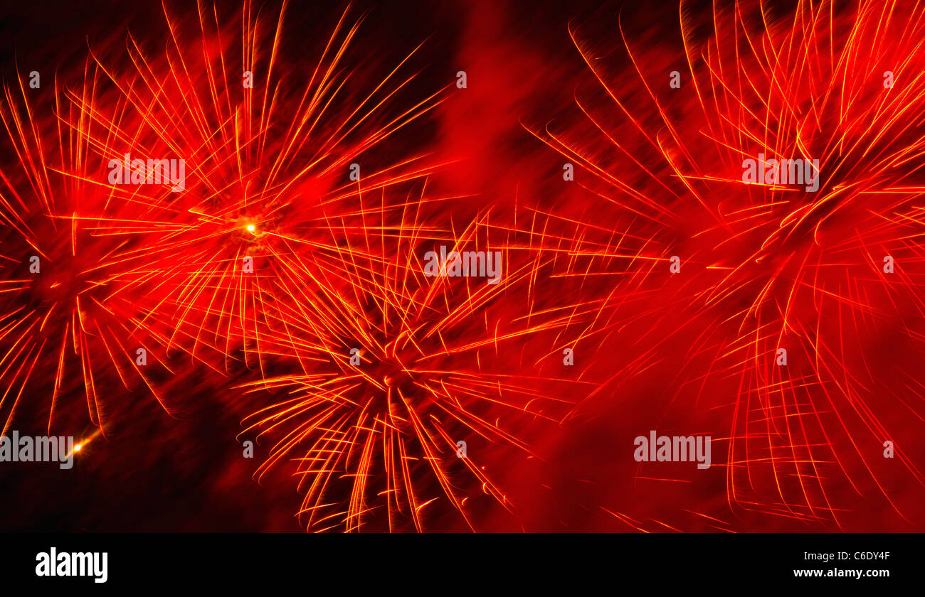 Stati Uniti d'America, New York New York City, quarto di luglio fuochi d'artificio Foto Stock