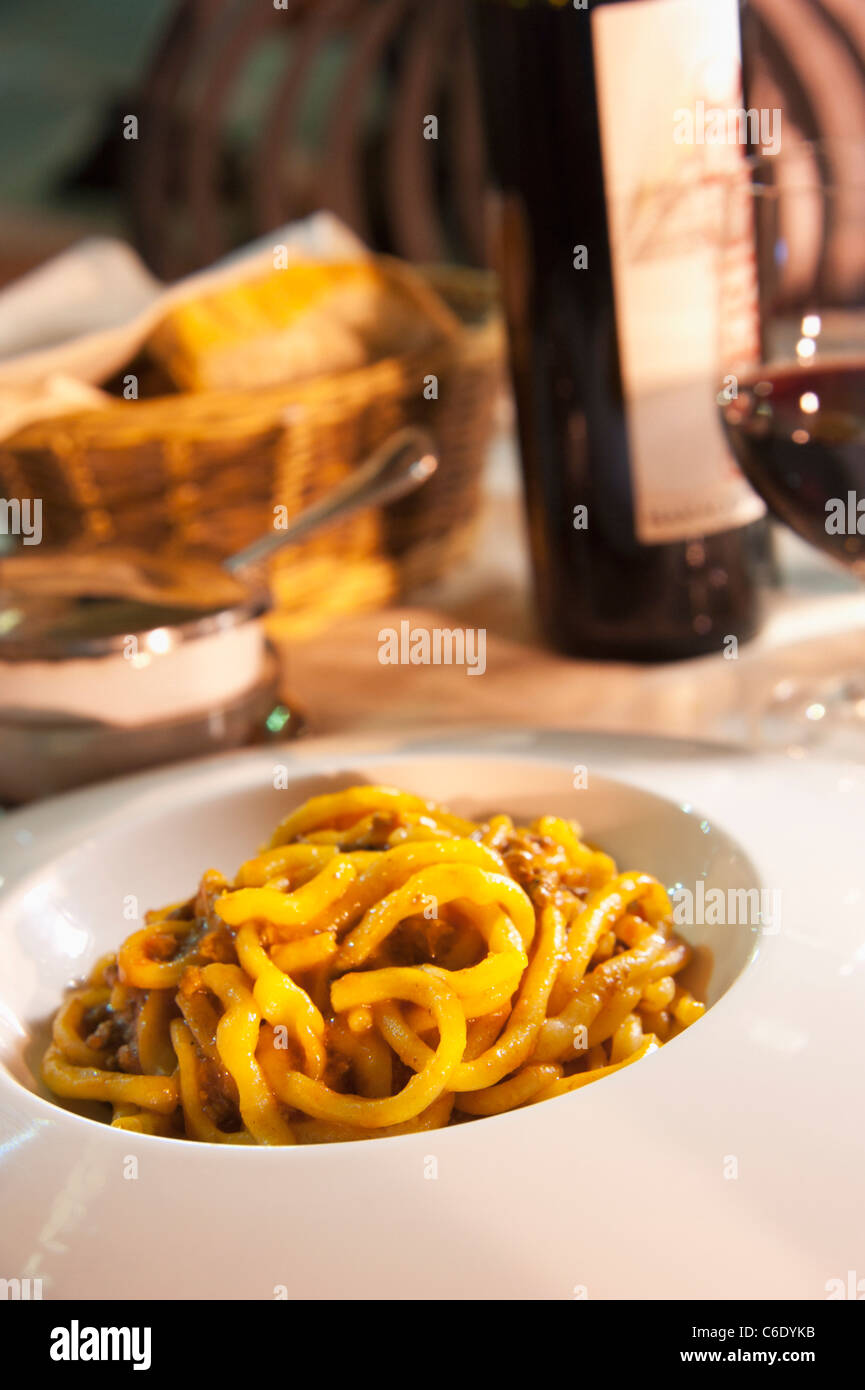 Tradizionale Toscano di tagliatelle Foto Stock