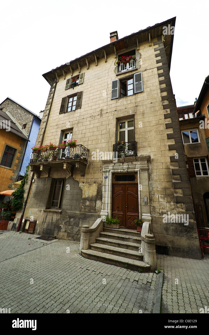 Briancon - Hautes-Alpes casa di pietra Foto Stock