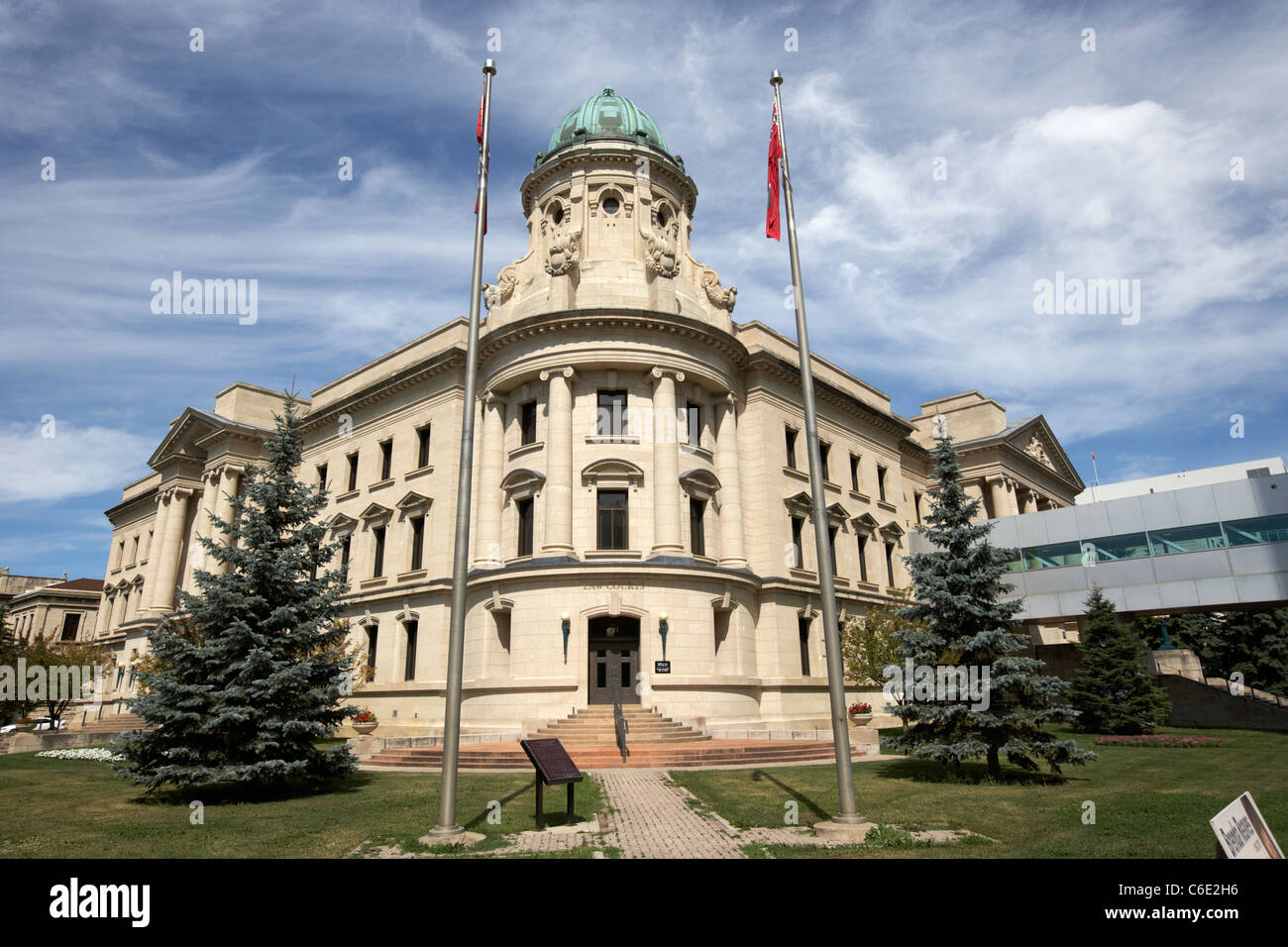 Punto di riferimento storico tribunali edificio winnipeg Manitoba Canada Foto Stock