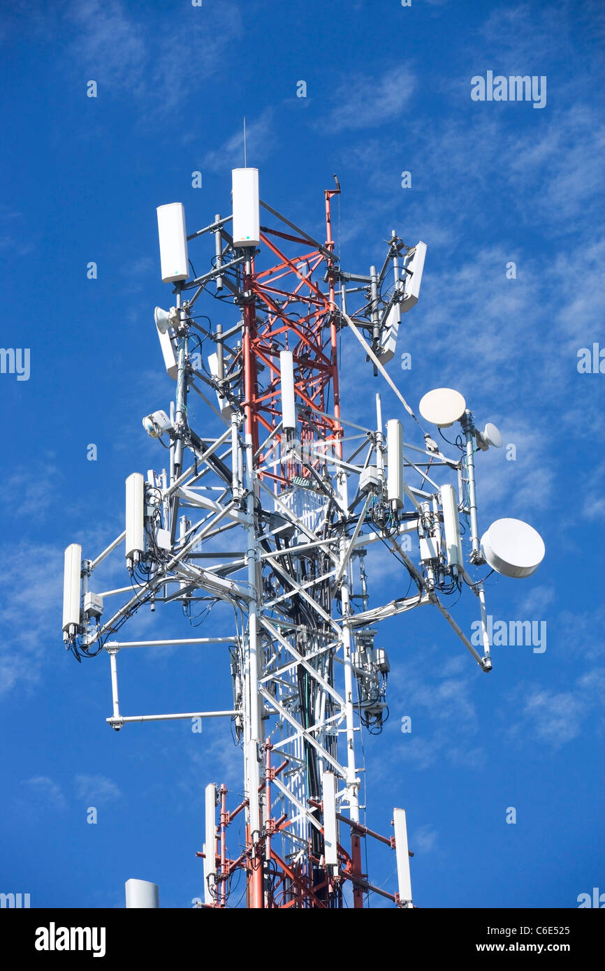 Stati Uniti d'America, nello Stato di New York, New York City, Torre di telecomunicazioni Foto Stock