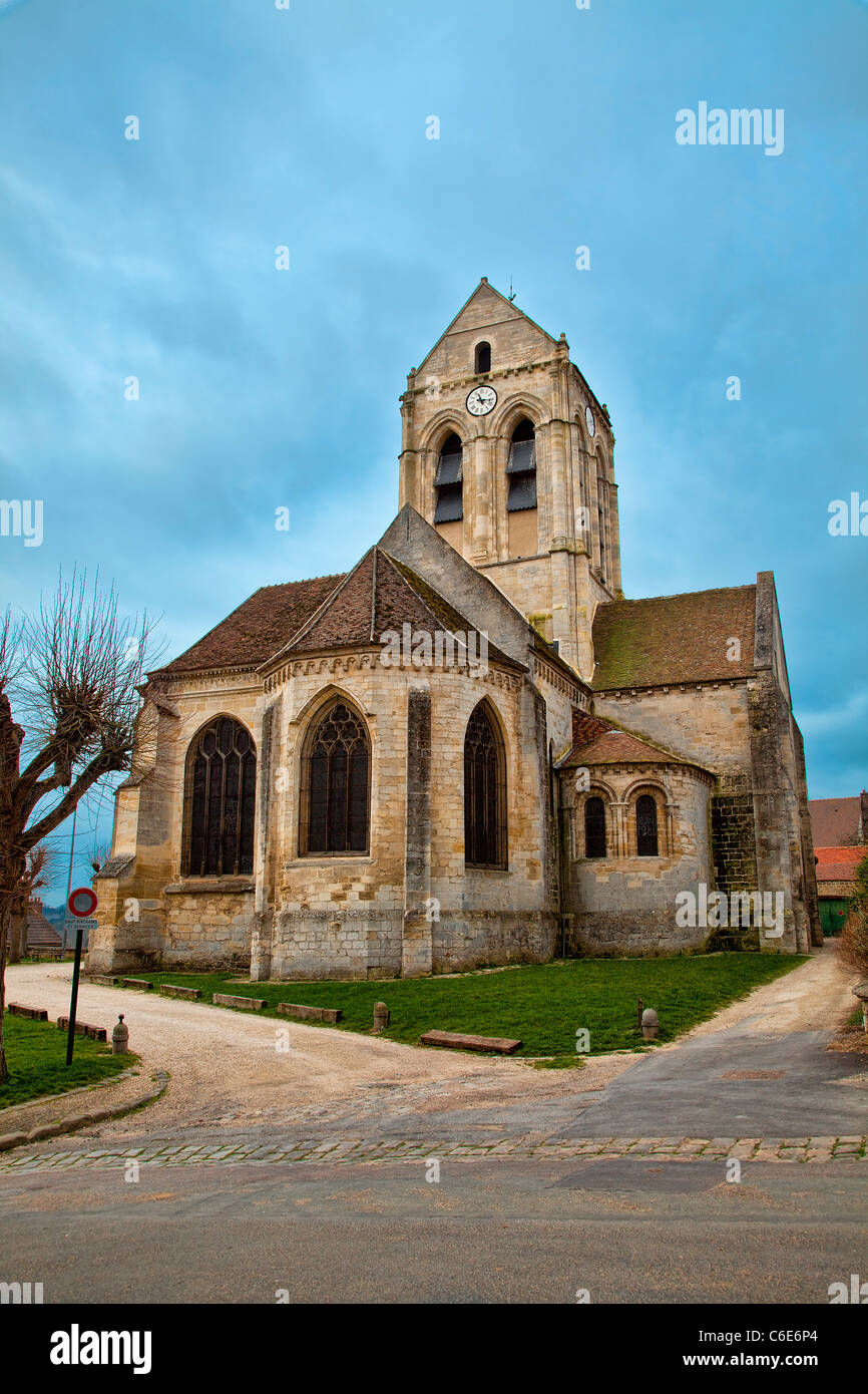 L'Europa, Francia, Val-d'Oise (95), Auvers-sur-Oise Chiesa Foto Stock