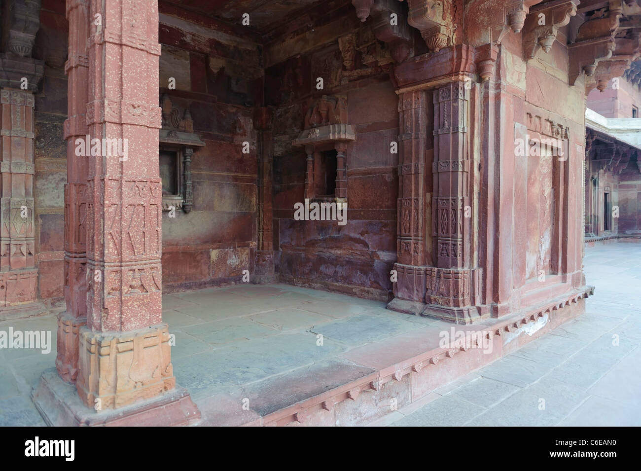 Dettaglio di Fatehpur Sikri Uttar Pradesh, India Foto Stock