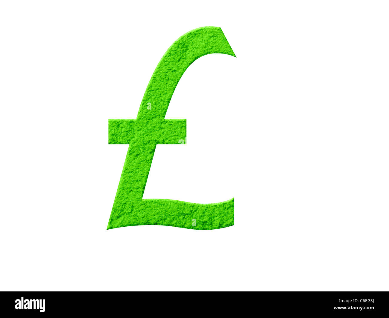 Studio shot di Wasabi in polvere rendendo British Pound segno su sfondo bianco Foto Stock