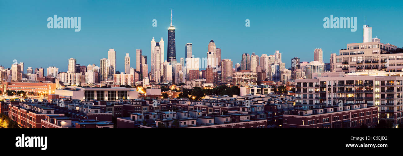 Stati Uniti d'America, Illinois, North Loop nel panorama di Chicago Foto Stock