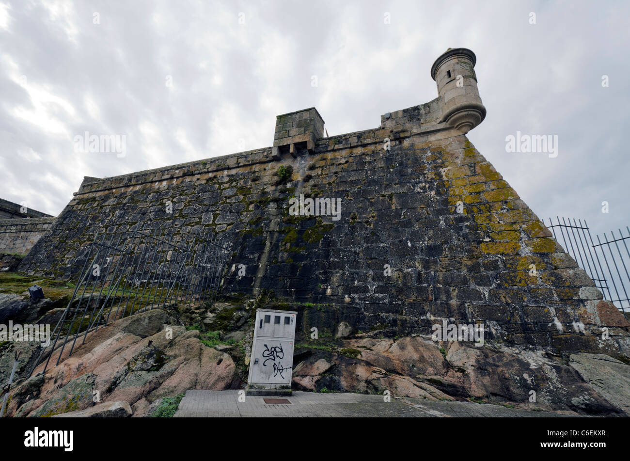 Torretta - Castello di San Antón - La Coruna, Galizia, Spagna Foto Stock