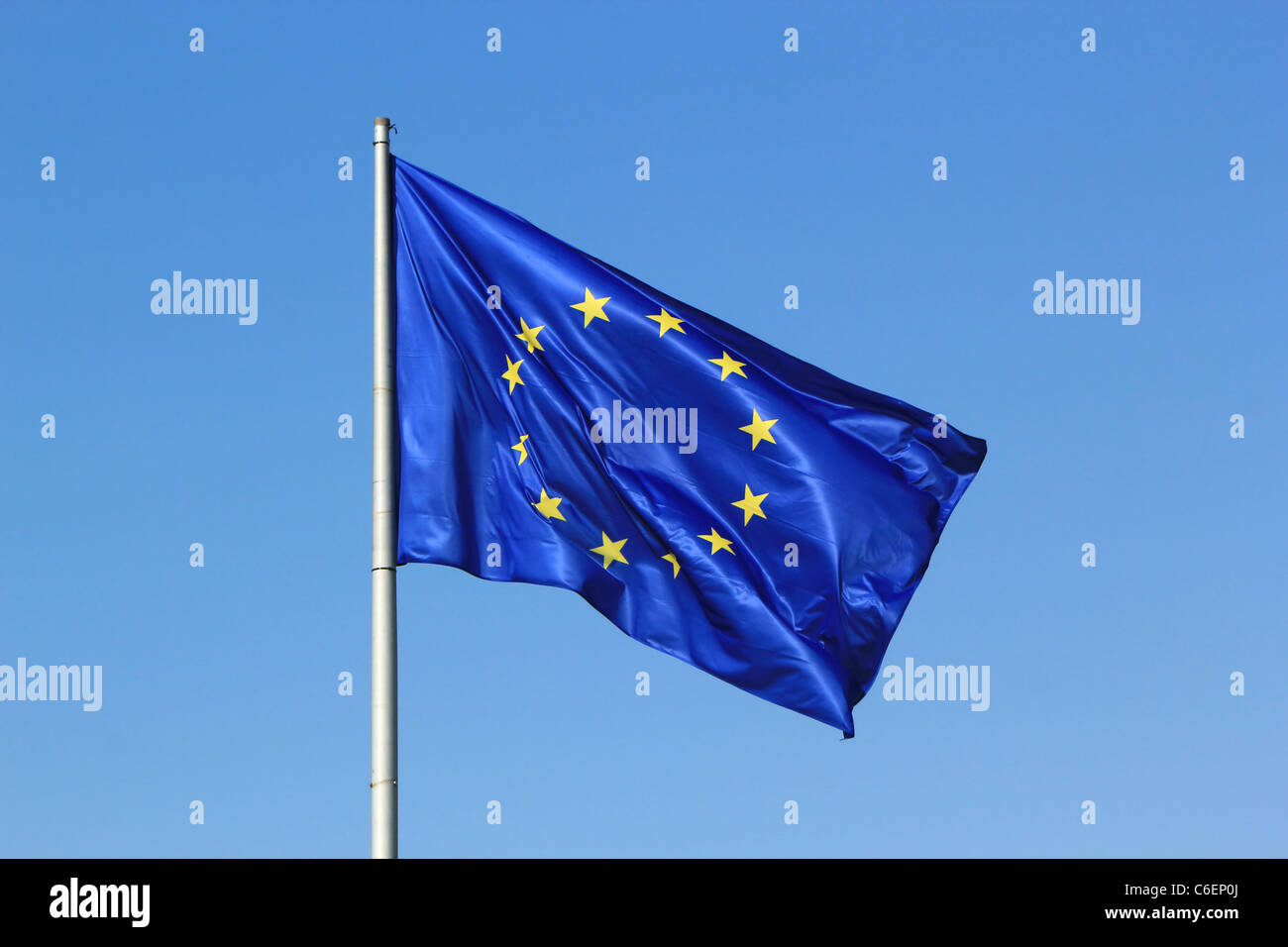 Bandiera dell'Unione europea Foto Stock