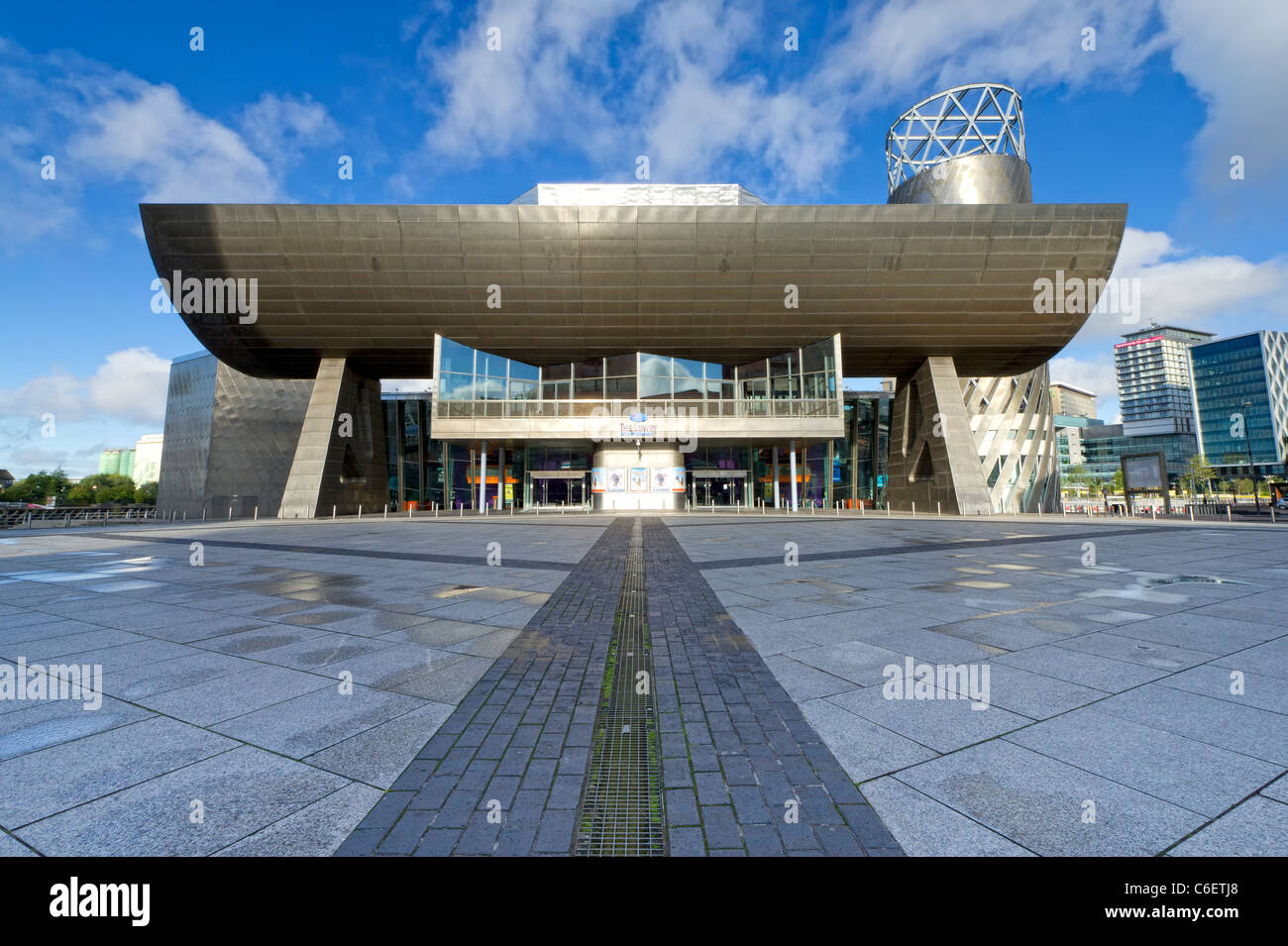 Il Lowry Theatre complesso in Salford Quays vicino a Manchester, Inghilterra Foto Stock