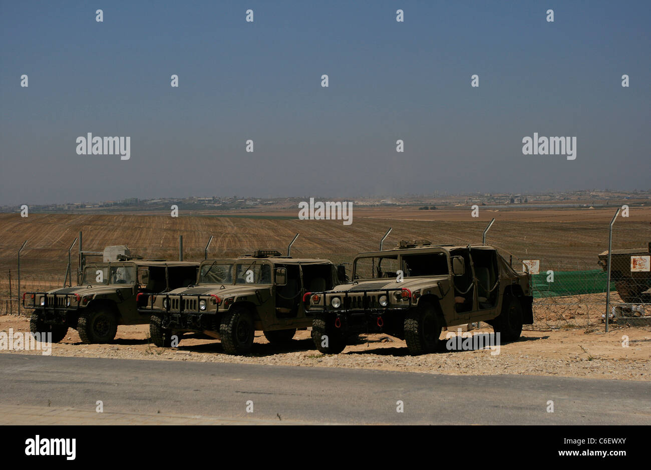 Una base militare dell esercito israeliano ( IDF ) sul confine tra Israele e la striscia di Gaza. Foto Stock Una base militare dell esercito israeliano ( IDF ) sul confine tra Israele e la striscia di Gaza. Foto Stock