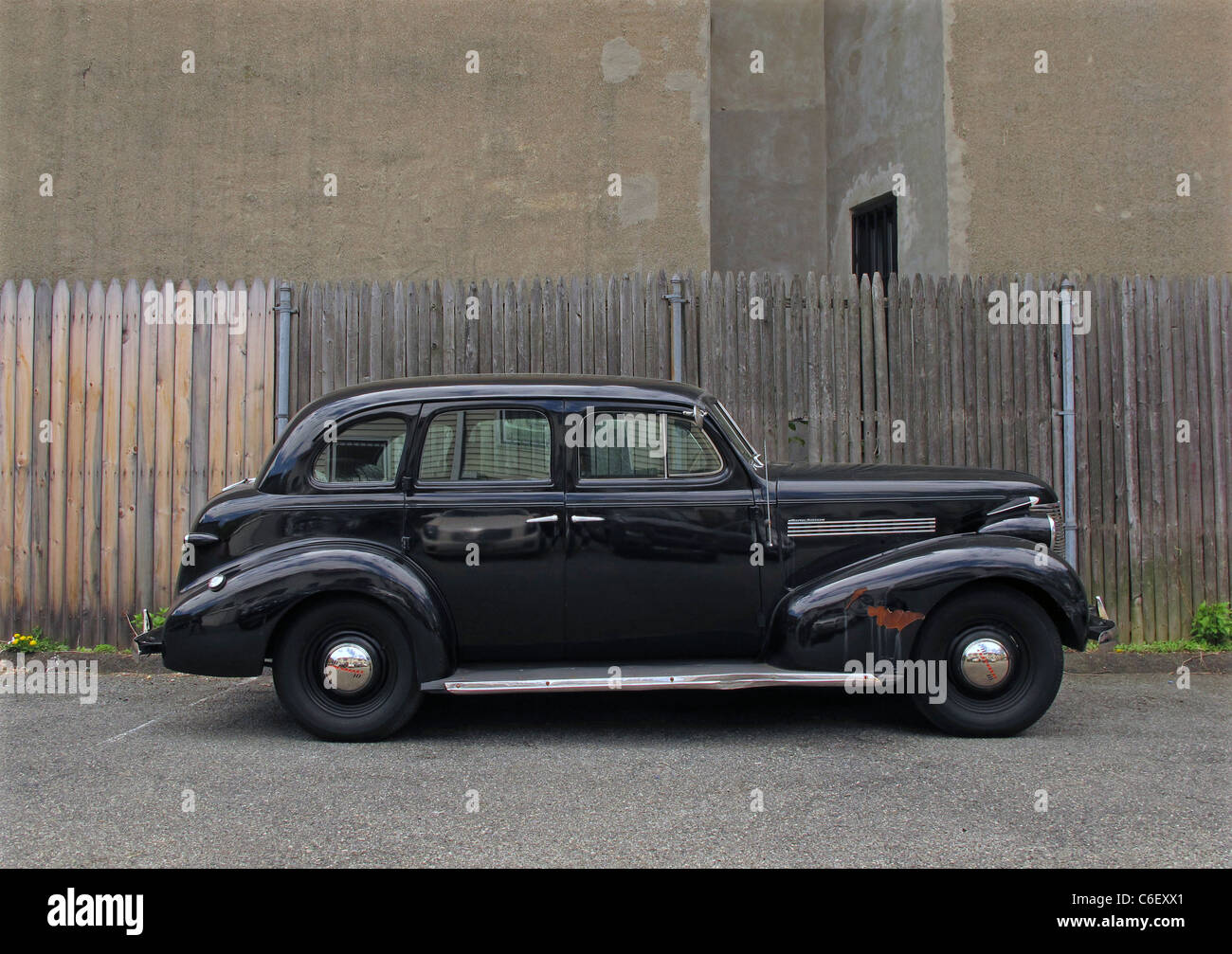 Nero, antichi vintage 40's car, auto Foto Stock