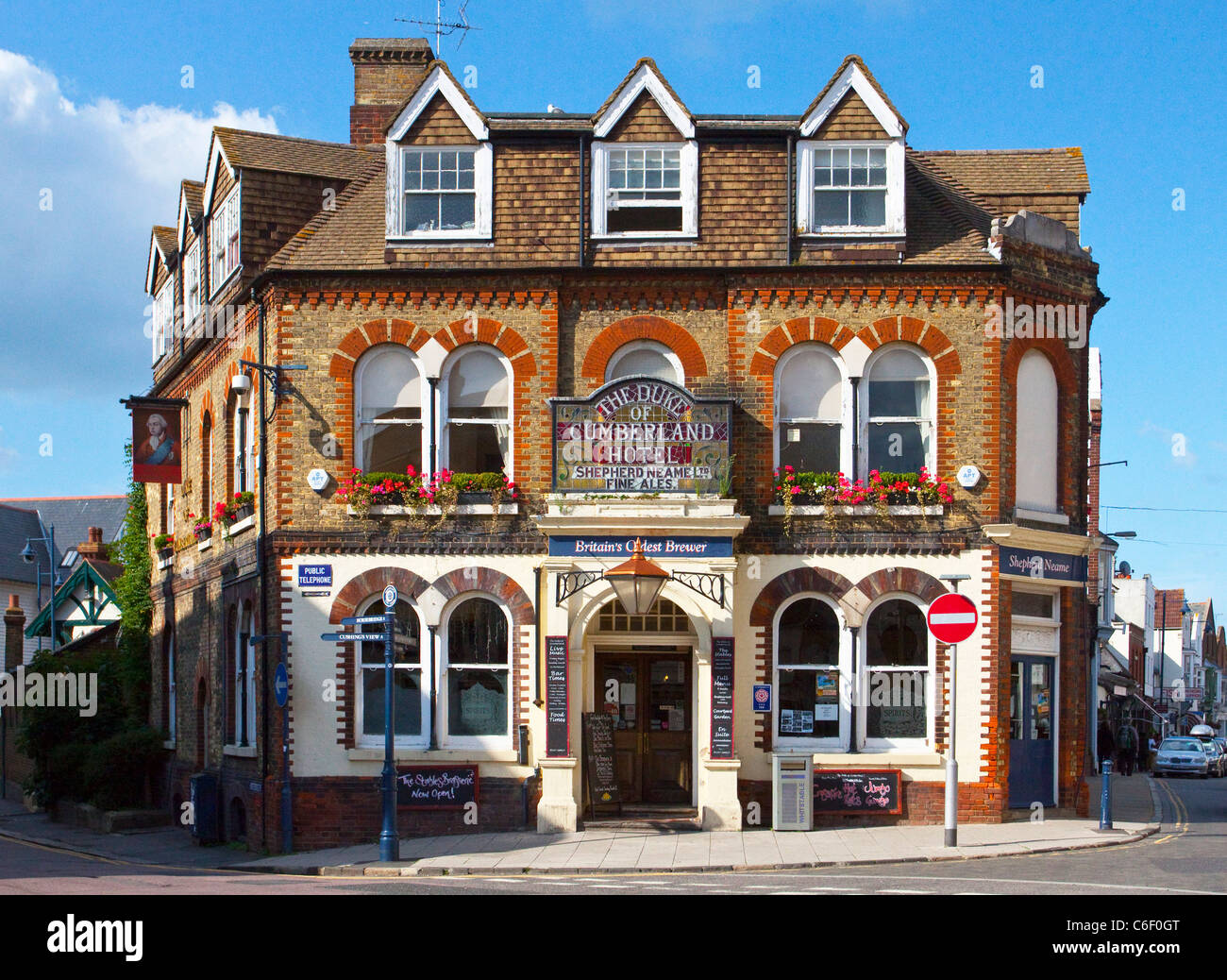 Il duca di Cumberland Public House, Whitstable,Kent, Inghilterra Foto Stock