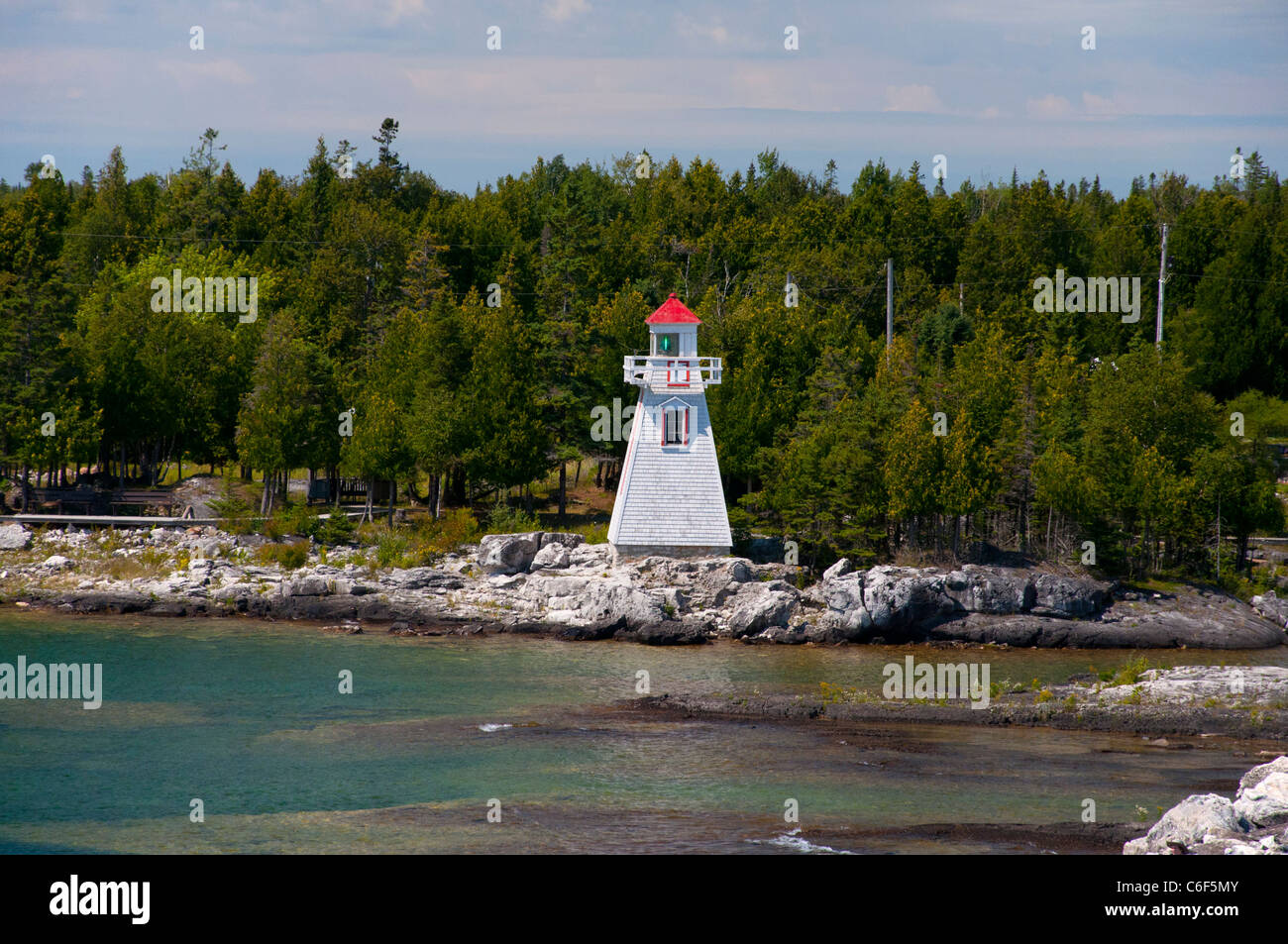 Faro a sud Baymouth, Lago Huron. Foto Stock Faro a sud Baymouth, Lago Huron. Foto Stock