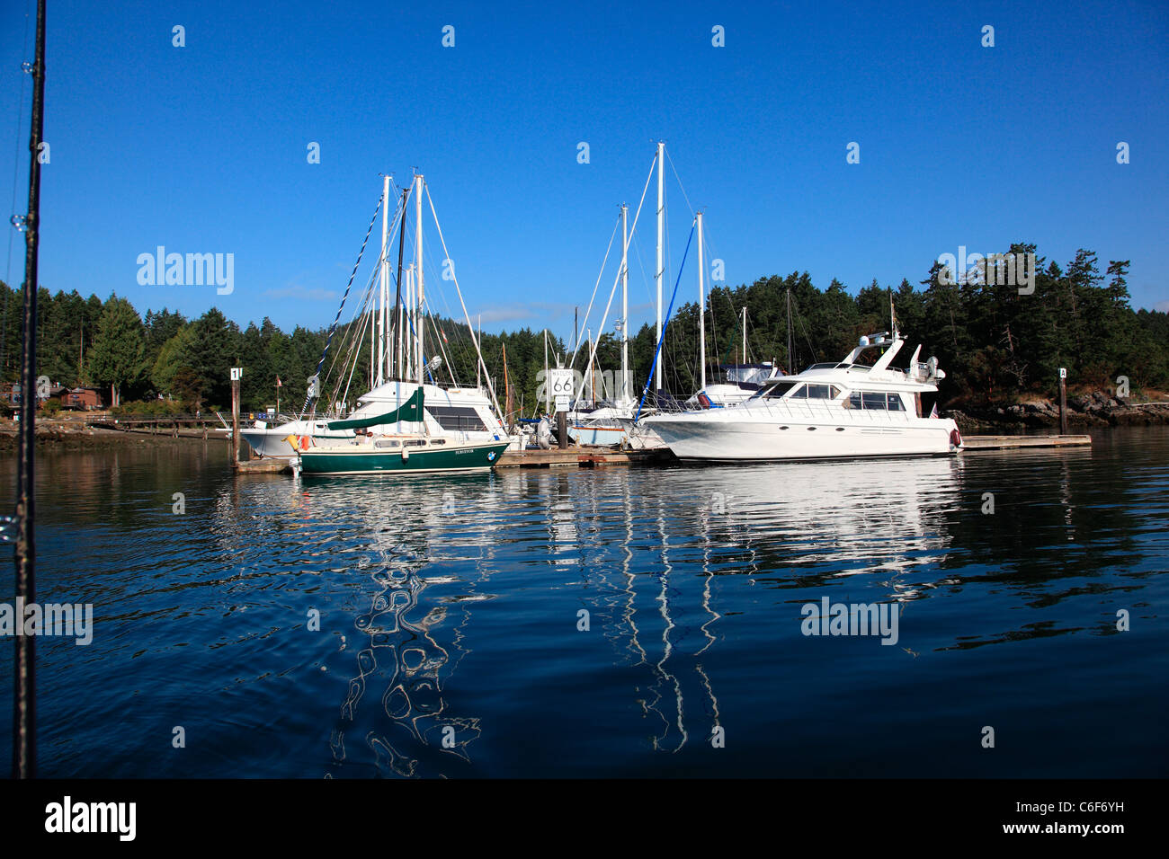 Porto Porto di doratura su Pender isola BC Canada Foto Stock