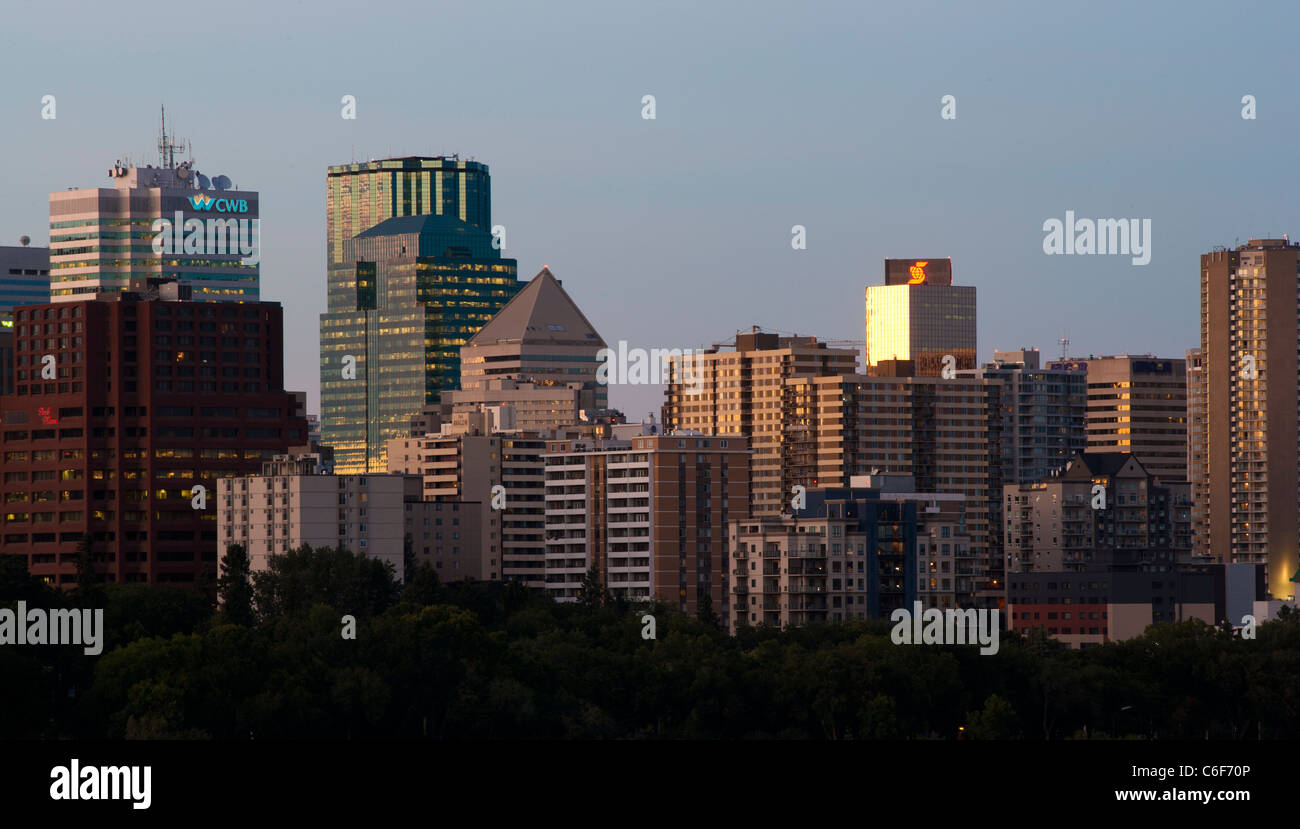 Il cuore del centro citta' di Edmonton, Alberta, Canada Foto Stock