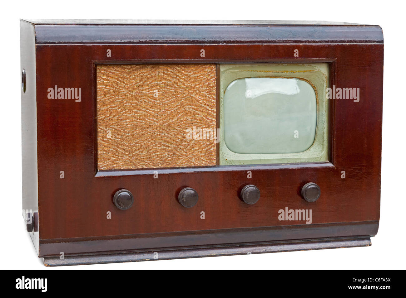 Vintage modello Philips 383Un televisore dal 1948 con 9 pollici schermo. JMH5164 Foto Stock