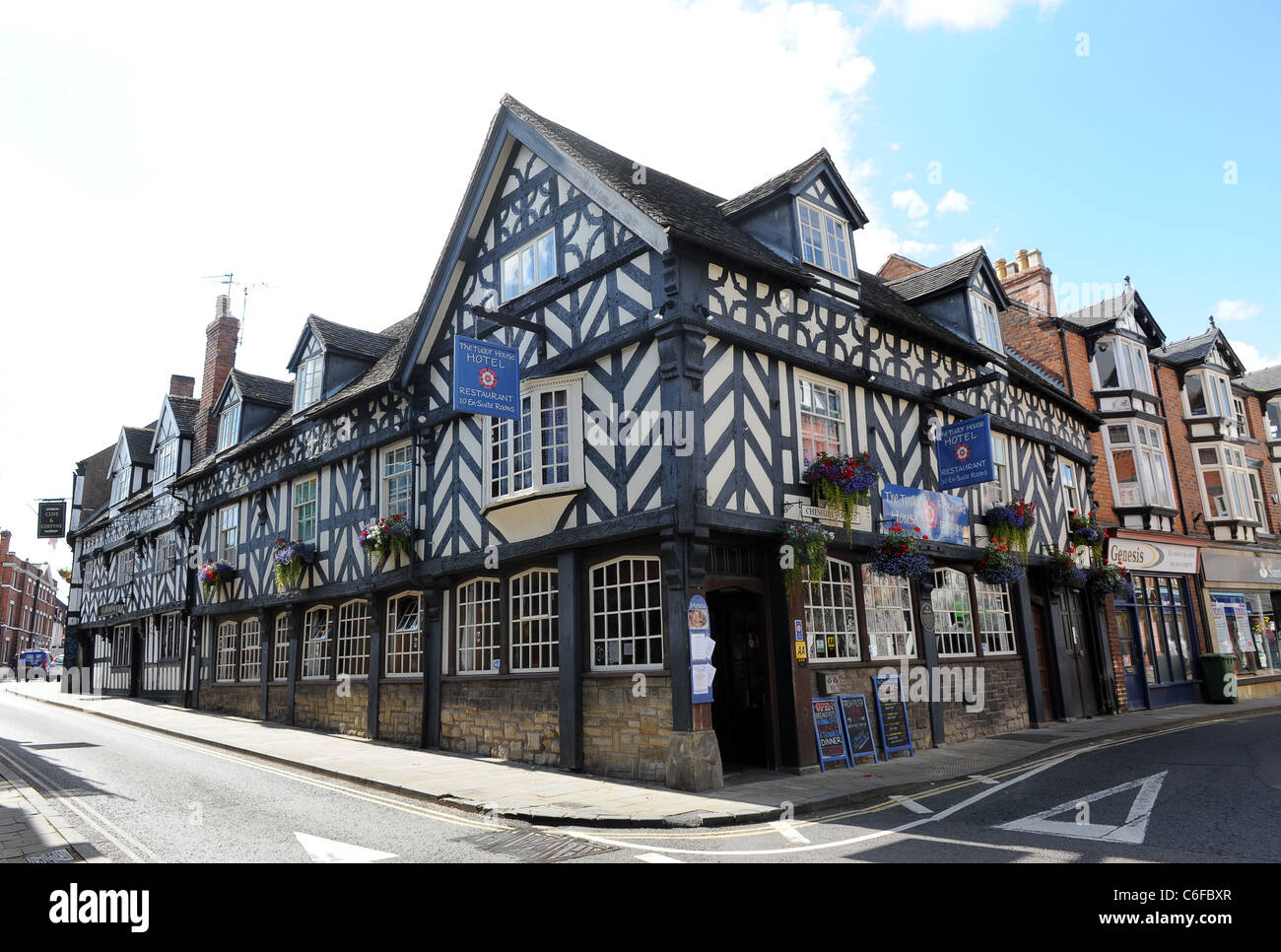 Il Tudor House Hotel Market Drayton Shropshire; Inghilterra; Regno Unito Foto Stock