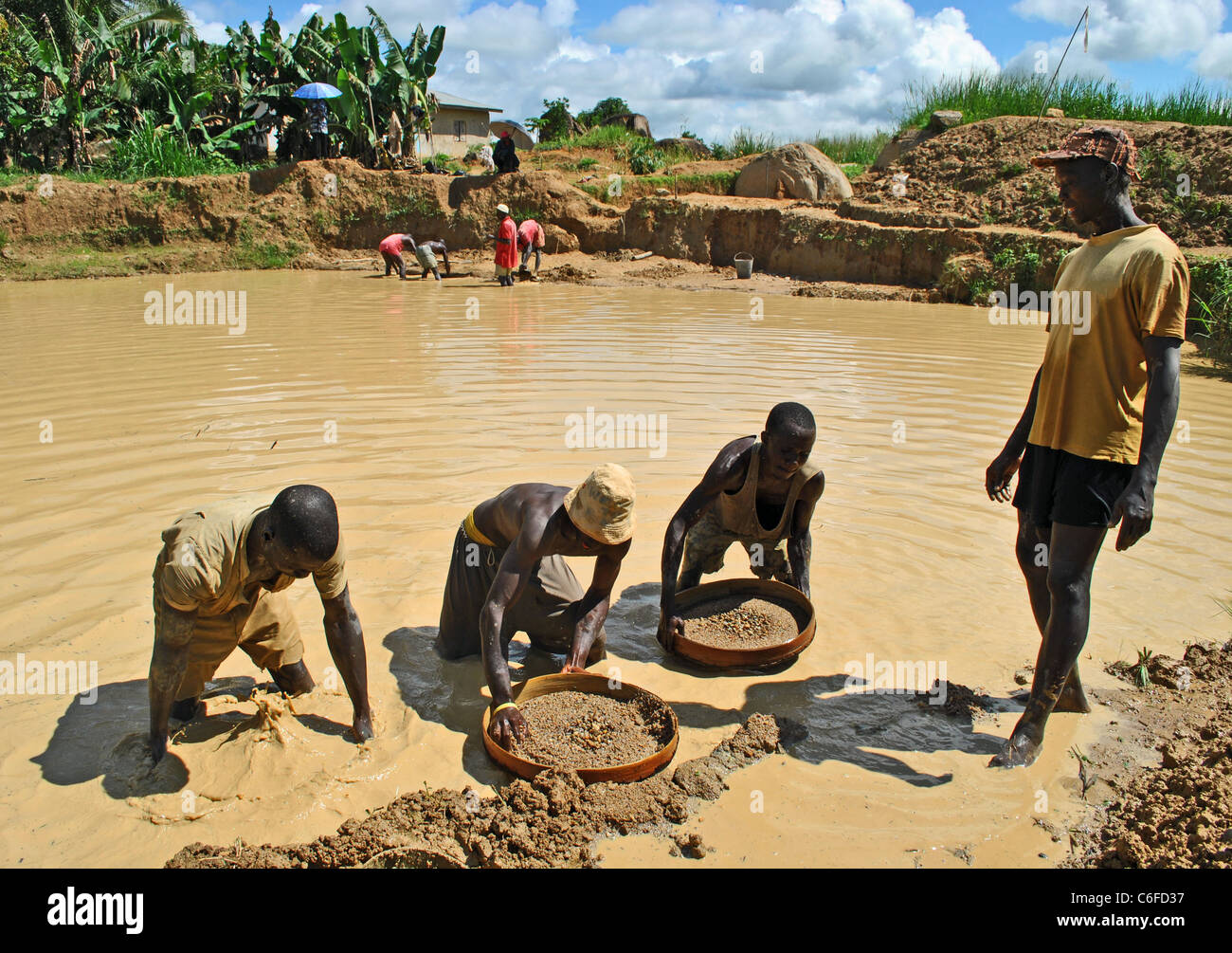 Miniera di Diamanti, Kono, Sierra Leone Foto Stock