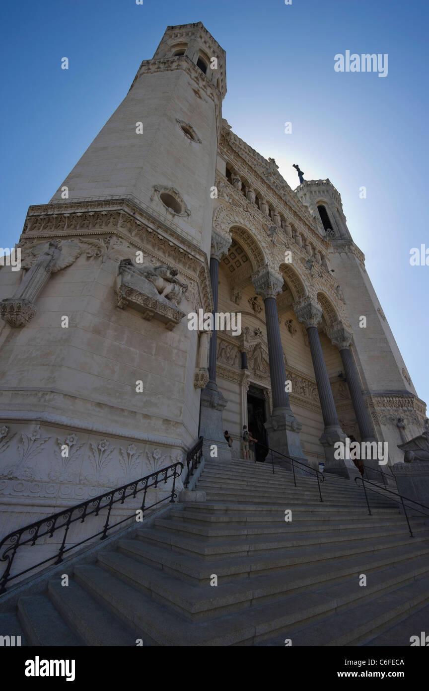 Lione Francia la basilica di Nostra Signora di Fourvière Foto Stock