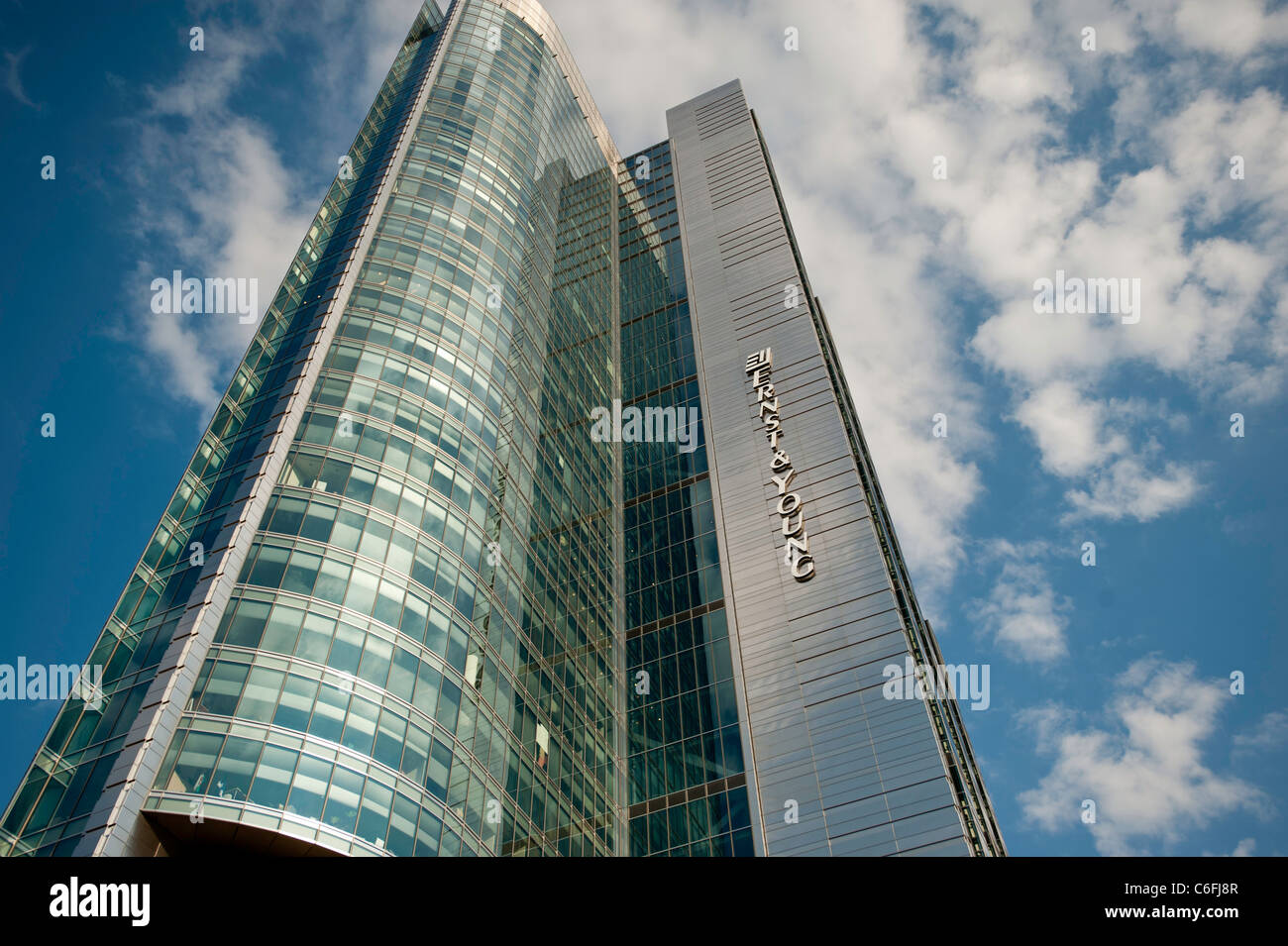 Architettura moderna e contemporanea nel centro di Varsavia, Polonia Foto Stock