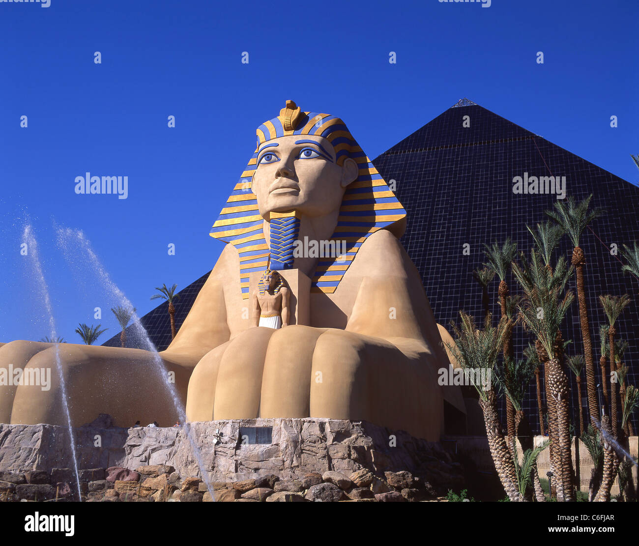 Il Luxor Hotel & Casino Sphinx, il Vegas Strip di Las Vegas, Nevada, Stati Uniti d'America Foto Stock