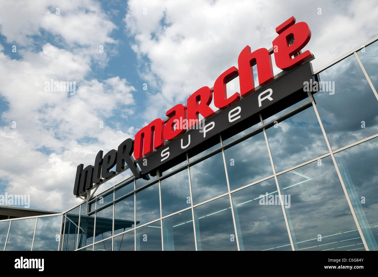 Supermercato intermarche logo segno dello store Foto Stock
