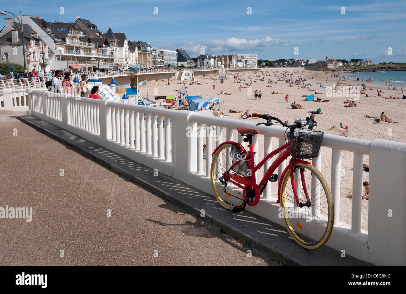 Spiaggia di quiberon, Bretagna Francia Foto Stock