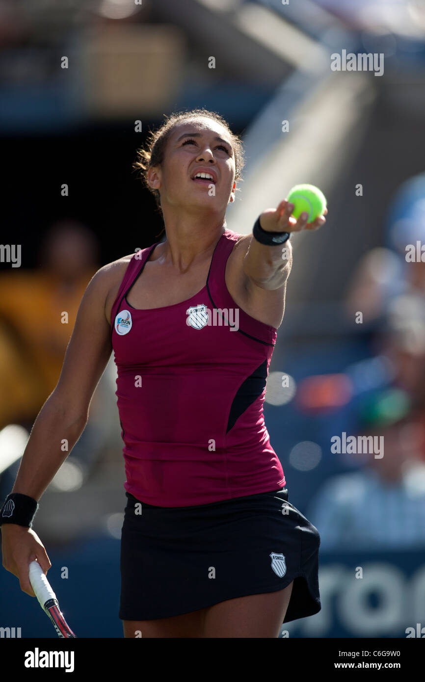Heather Watson (GBR) competono al 2011 US Open di Tennis. Foto Stock