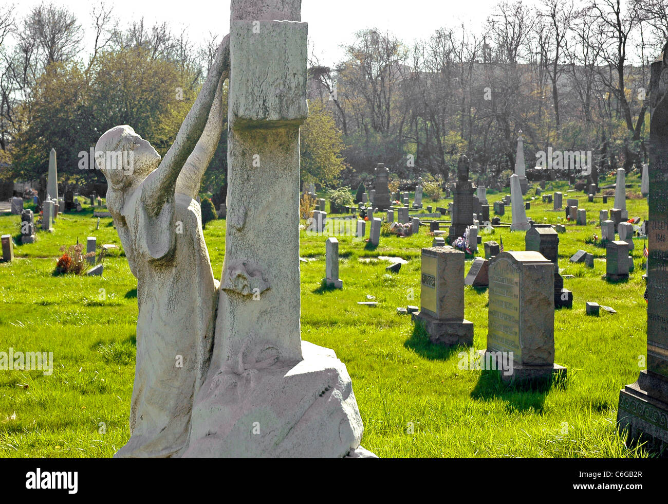 Harismus Cove cimitero storico Jersey City Foto Stock