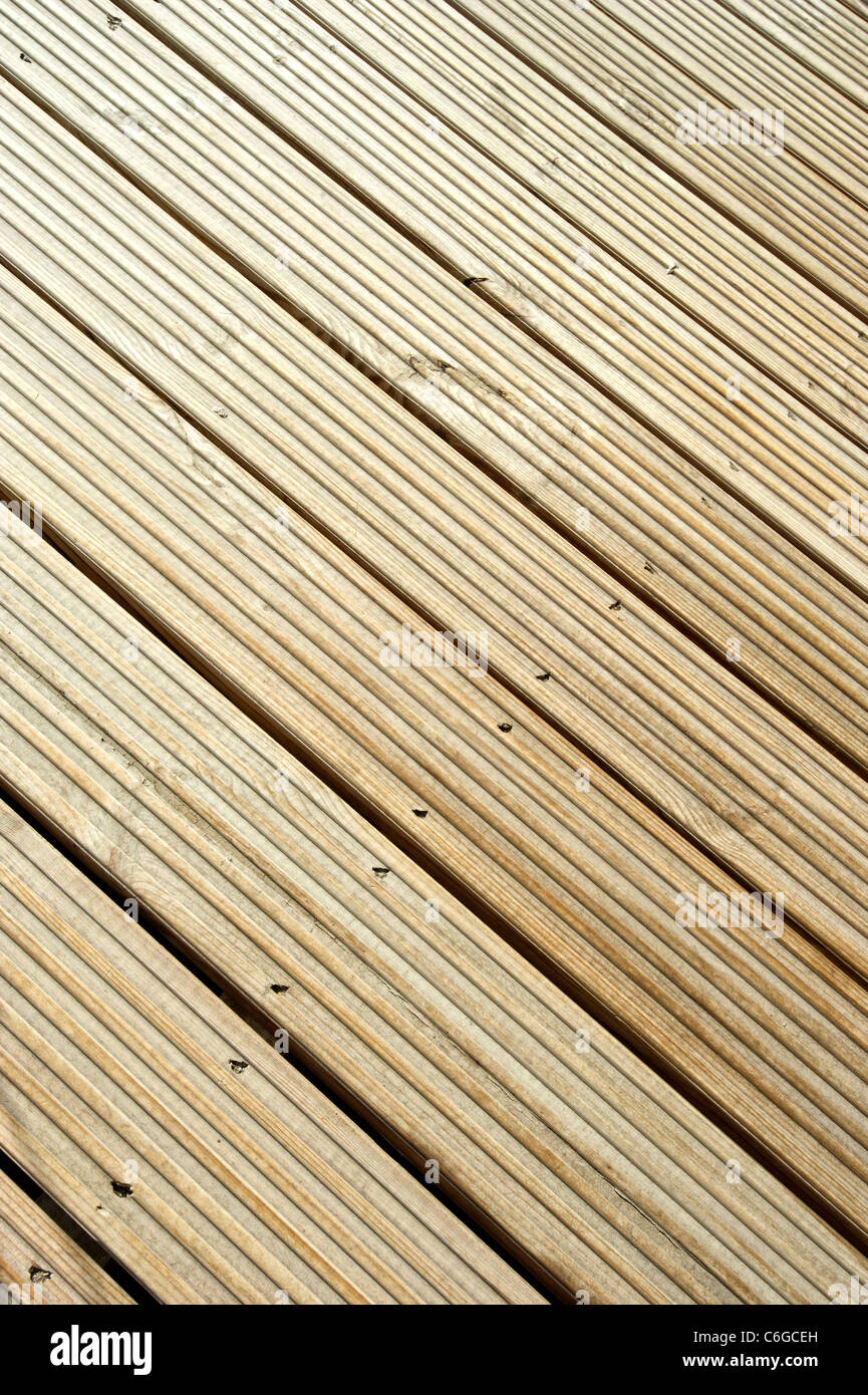 Decking di legno Foto Stock