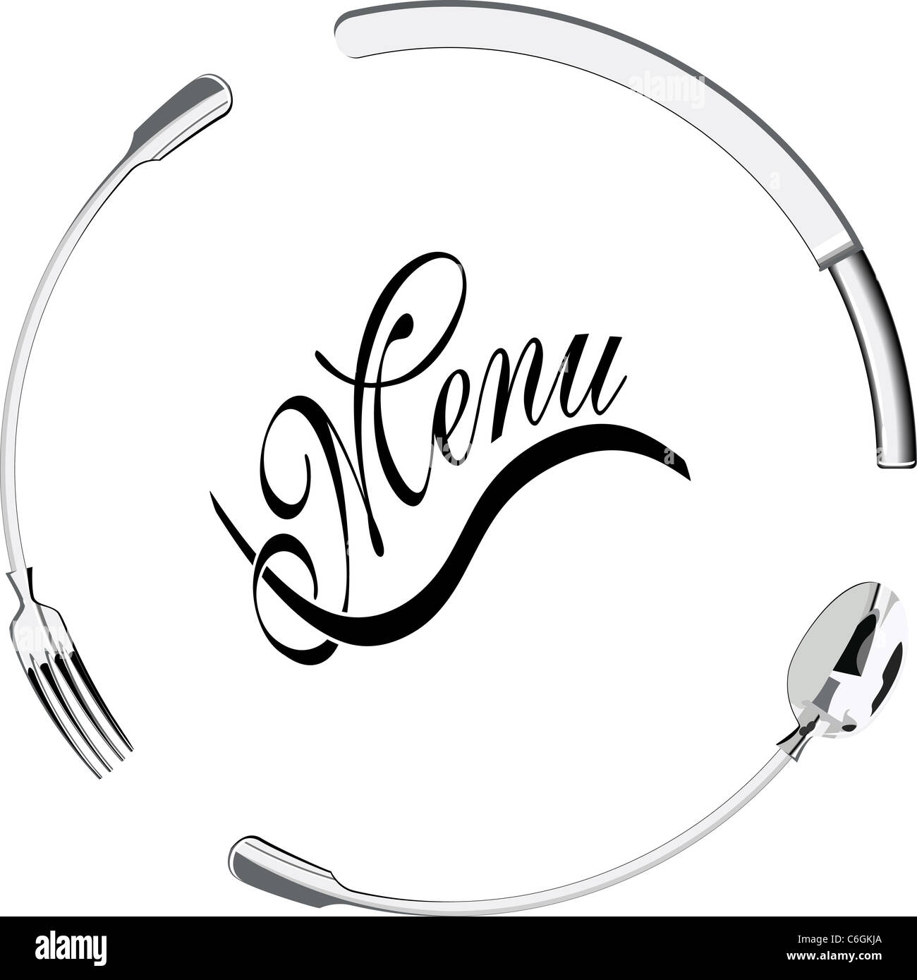 titolo del menu Foto Stock