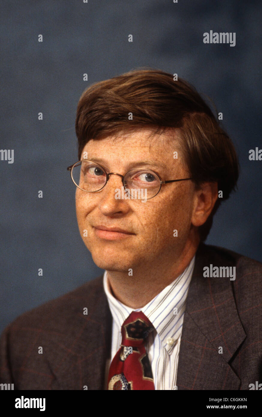 Il fondatore di Microsoft Bill Gates durante un Business Software Alliance evento in Washington, DC. Foto Stock