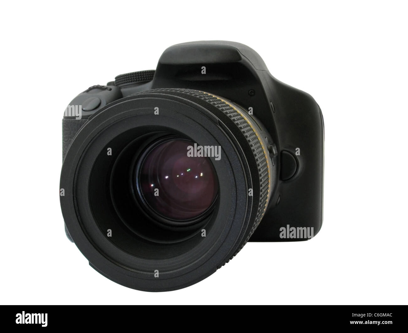 Fotocamera reflex digitale isolato su bianco Foto Stock